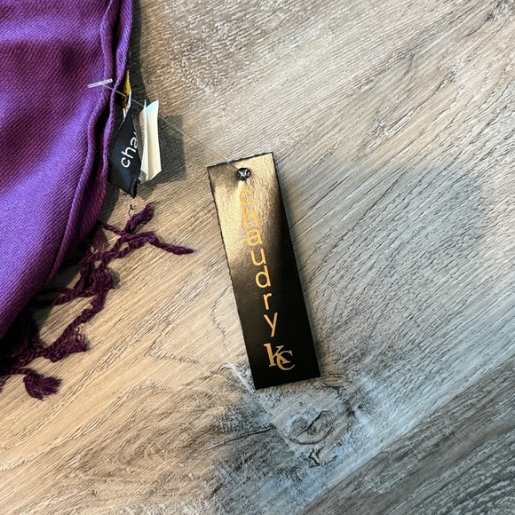 NWT Chaudry purple Scarf pashmina style sz 74 x 28 - Picture 3 of 4